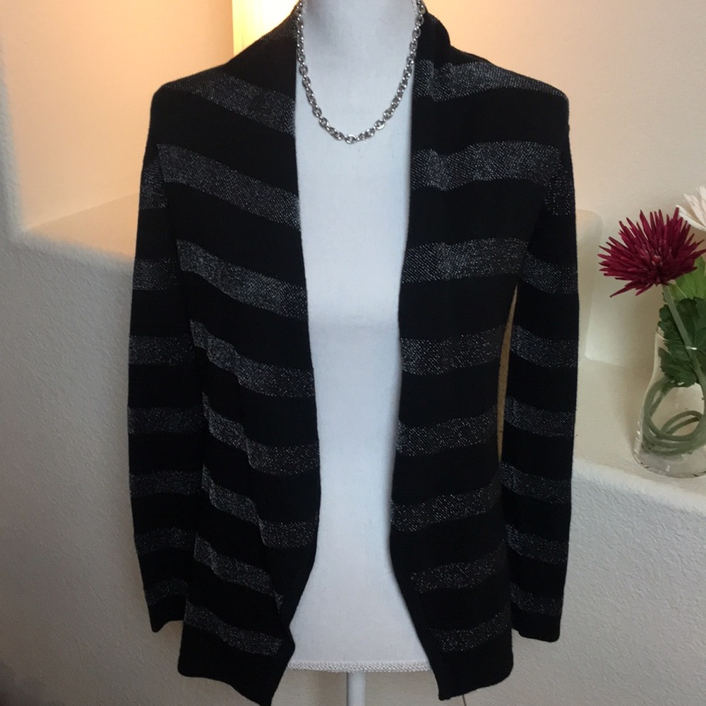 WHBM Black and Silver Open Cardigan